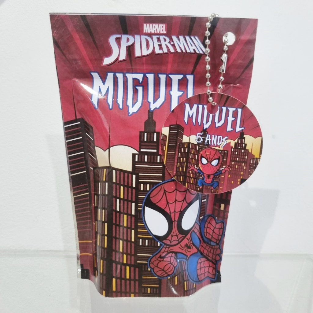 Saquinho Metalizado Personalizado Zip lock| Lembrancinha Infantil para festa de aniversário HOMEM ARANHA SPIDER MAN