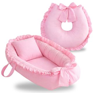 Ninho Redutor Berço Bebê com Almofada Amamentação 2 Peças Enxoval Completo Menina Menino Rosa Azul em Oferta na Shopee