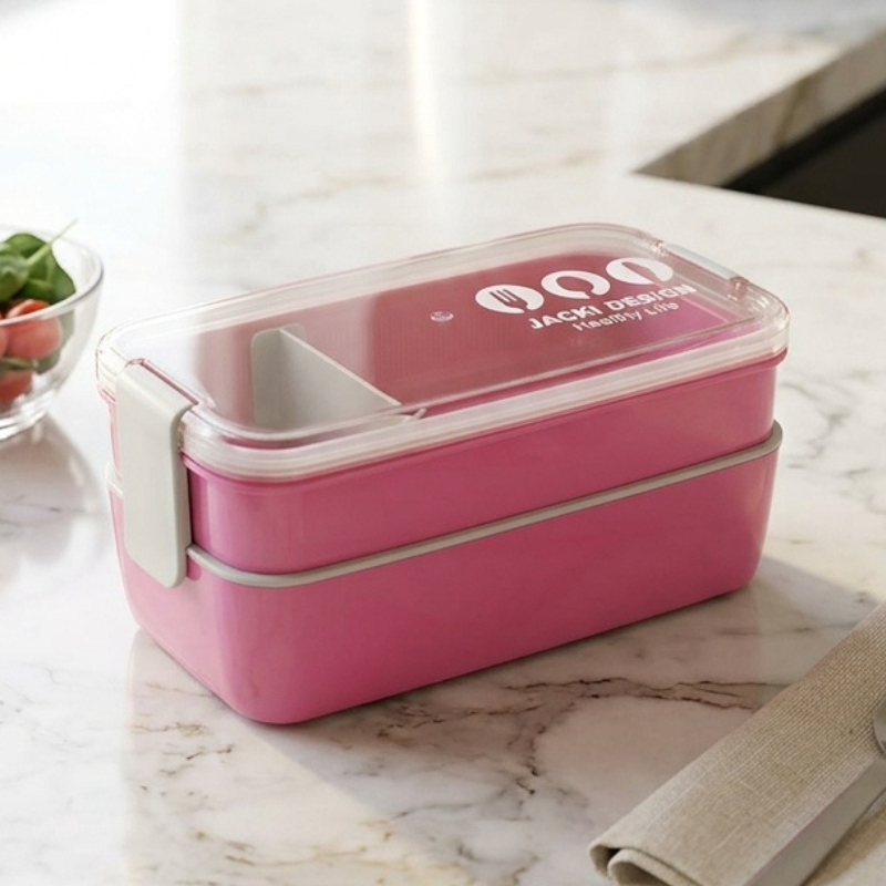 Marmita 750 ml 2 Andares C/ Divisória e Trava Hermética - BPA FREE | Jacki Design