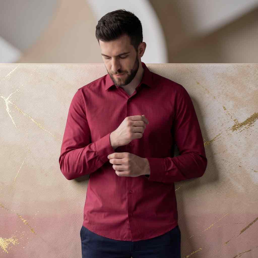 Camisa Masculina Manga Longa Tricoline Confortável Casual Social do P ao GG | QR Modas