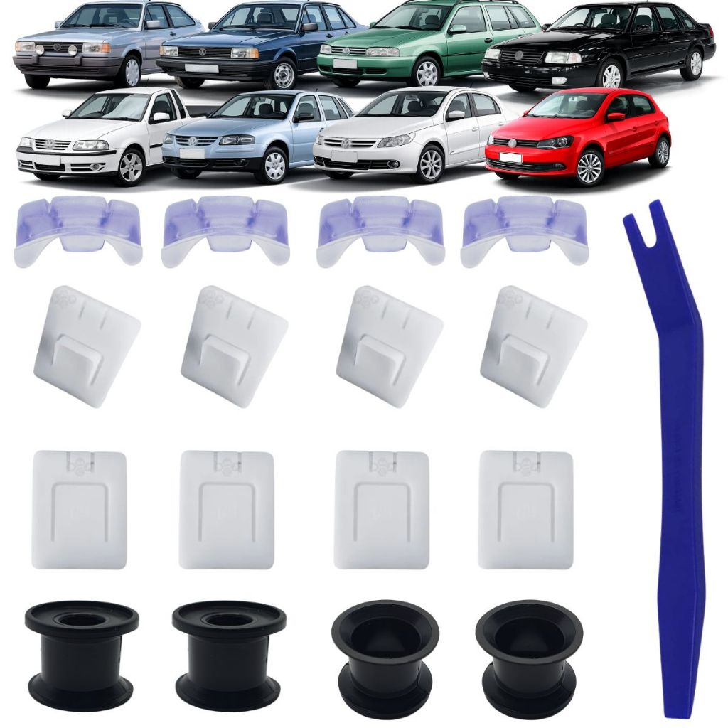 Kit Deslize de Banco Trava Para Vw Gol Parati Saveiro Golf Mk3 Santana e Voyage 1984/2019 Todos