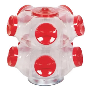 Baleiro Giratório 2 Andares C/10 Potes Bomboniere Vermelho e Azul