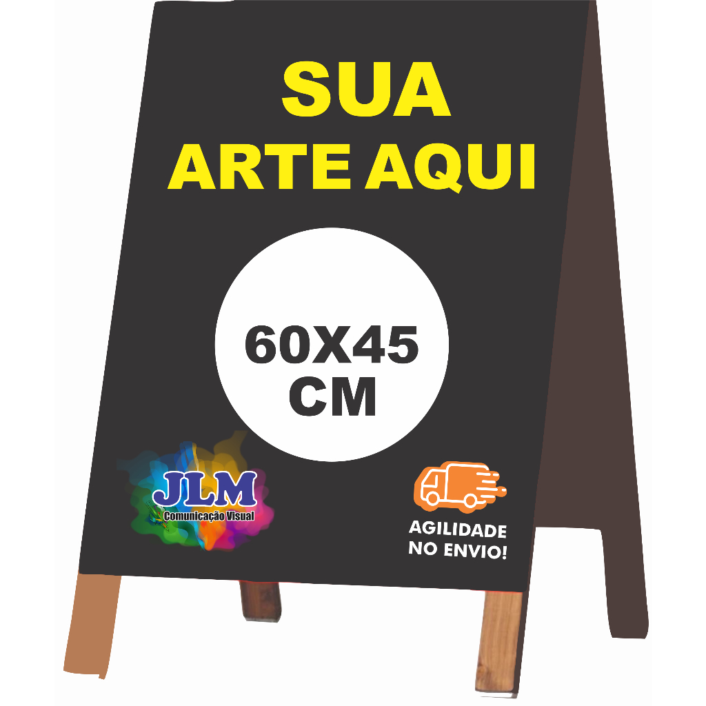 Cavalete de Madeira em Lona Propaganda Personalizado para sua empresa