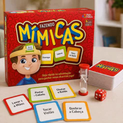 Jogo Fazendo Mímicas de Adivinhação Brinquedo Pais e Filhos Infantil De Familia