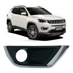 Grade Moldura Farol Milha Cromado Jeep Compass 2017 2018 2019 2020 Direito Passageiro 53224444