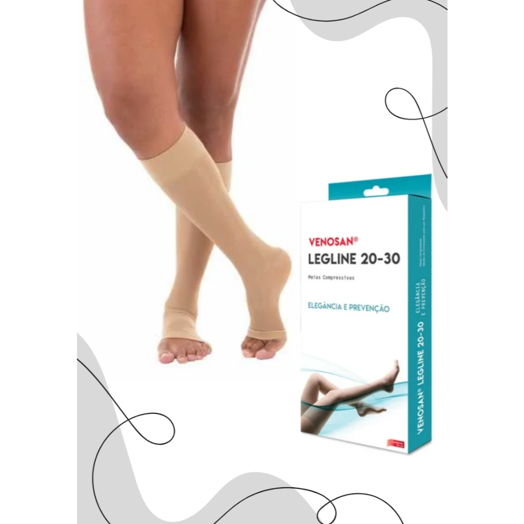 MEIA COMPRESS 3/4 PANTURRILHA 20-30 VENOSAN LEGLINE P ABERTO - ORIGINAL