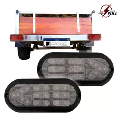 Kit Lanterna Traseira Carretinha Universal 18 LED Bivolt Cristal Sinaleira Traseira + Luz de Placa