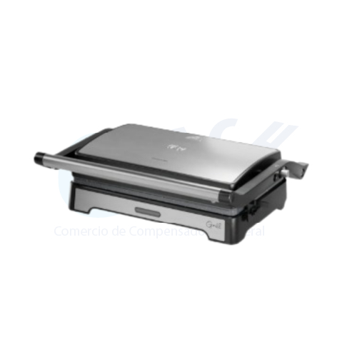 Sanduicheira Grill Inox Wap 2 Em 1 Ws1000 Antiaderente Com 180° De 1000w Cor Pra