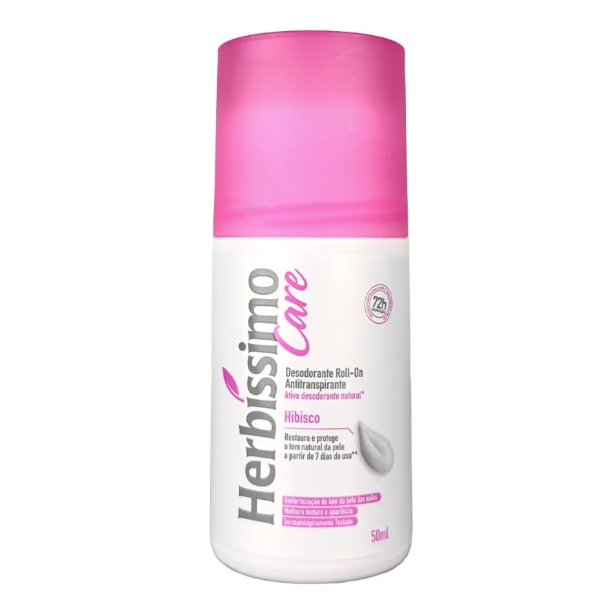 Desodorante Roll-On Antitranspirante Herbíssimo Care Hibisco 50ml