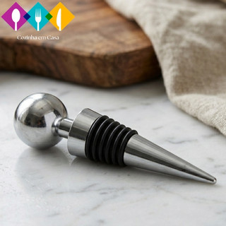 Tampa Para Garrafa De Vinho Inox Premium
