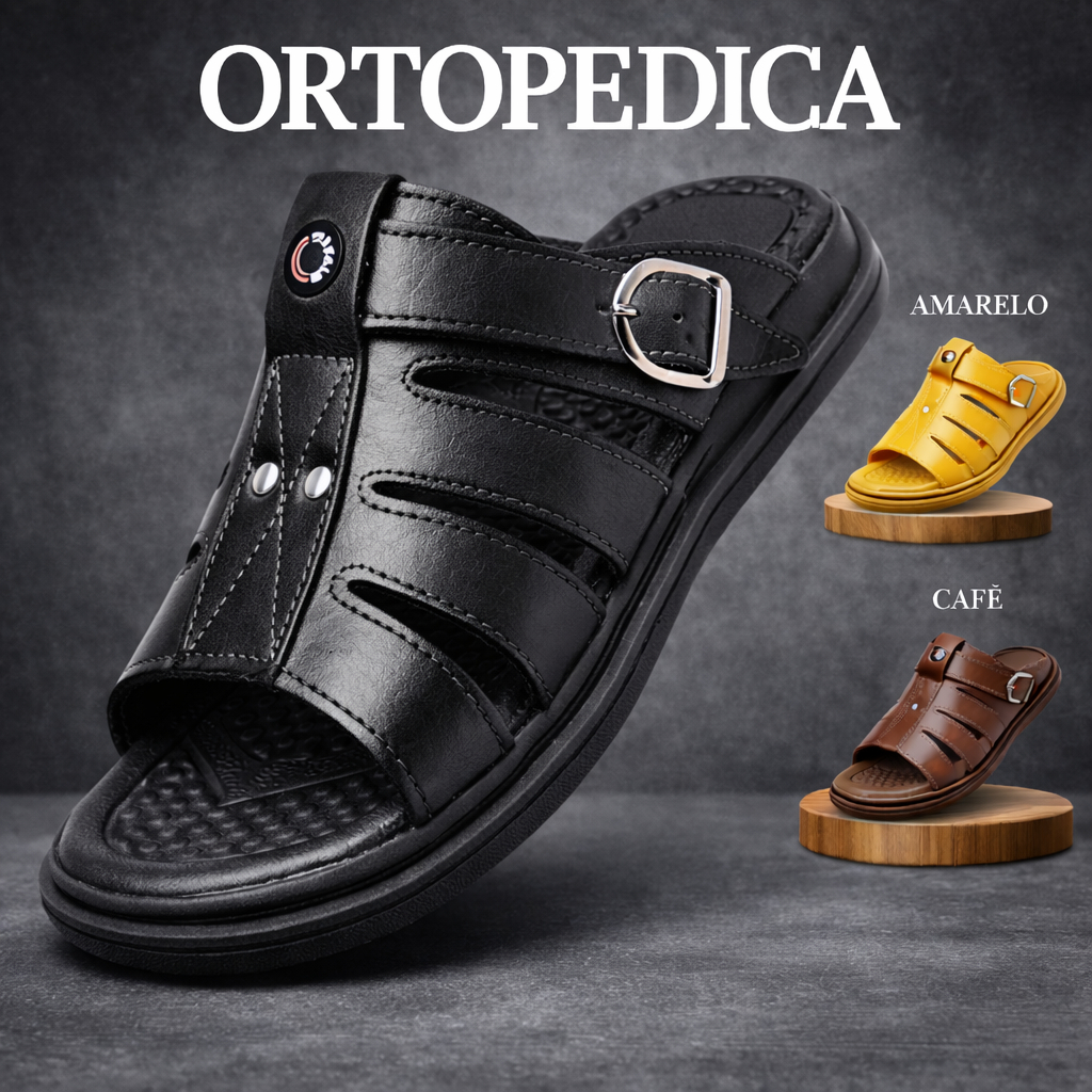Sandália Franciscana Ortopédica Original Antistress com Solado Antiderrapante Conforto Premium