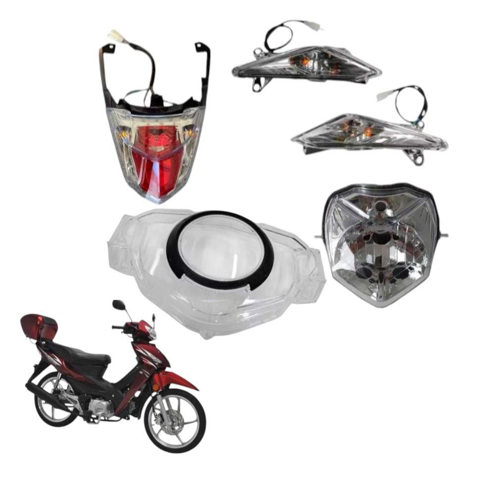 KIT PHOENIX+50 LANTERNA TRAS+FAROL+2 PISCAS+LENTE PAINEL