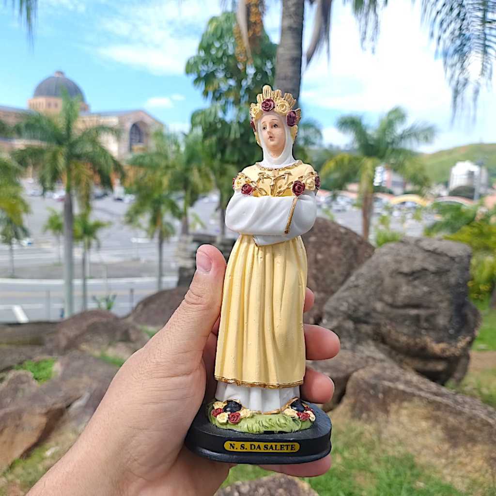 Nossa Senhora Da Salete Sentada 20cm Resina