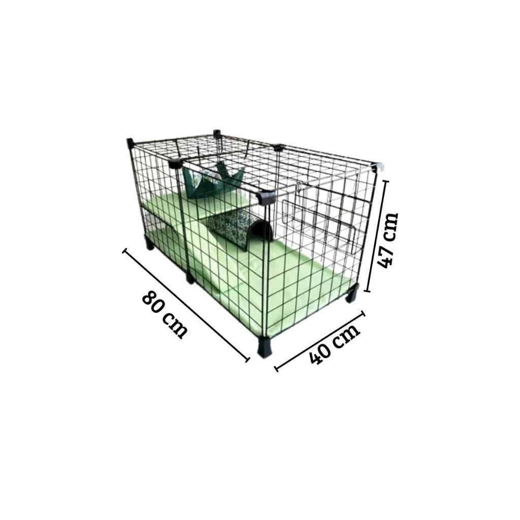GAIOLA CERCADO COMPLETO PARA MINI COELHO E PORQUINHO DA INDIA  COM TOCA E COMEDOURO