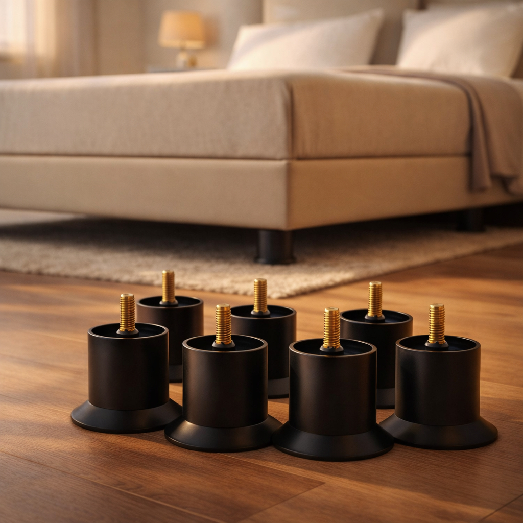 Pés para Cama Box 6cm Reforçados com Parafuso | Estável e de alta Durabilidade