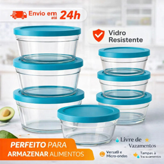 Kit Tigelas Americanas de Vidro Tamanhos Variados Pote de Vidro para Armazenar Cozinha Completa em Oferta na Shopee