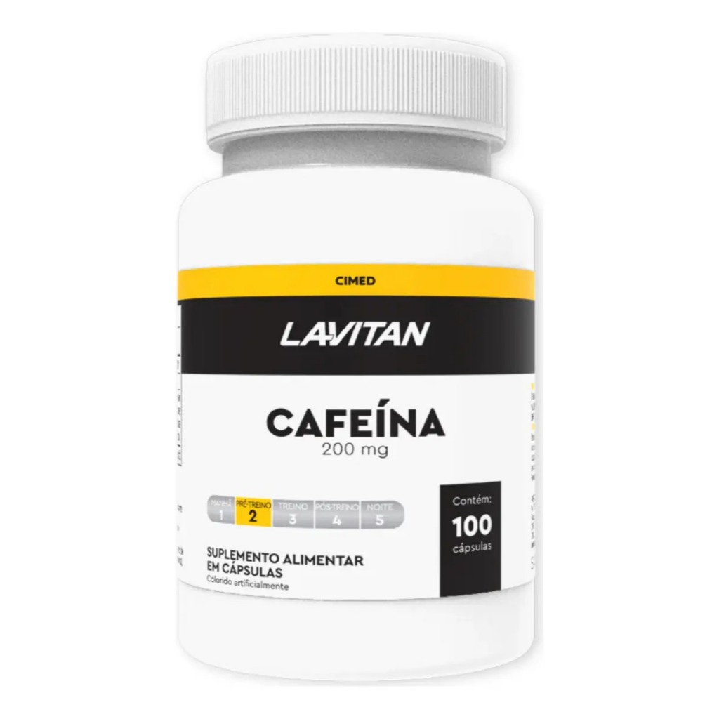 Cafeína Lavitan Cimed 200mg 100 Cápsulas