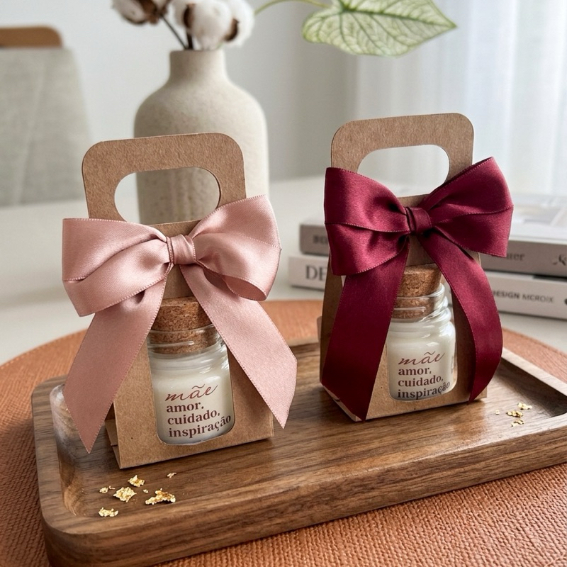 Kit Mini Vela Aromática 40g Personalizada | Lembrancinha para Aniversário, Debutante, Casamento e Batizado