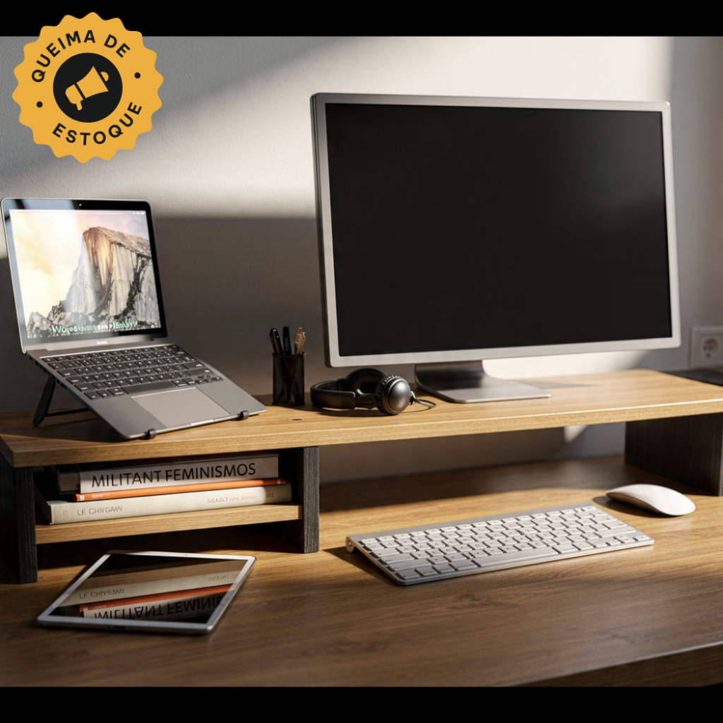 Suporte para Monitor Gamer 80cm/90cm/100cm – Mesa de Escritório Home Office – Re