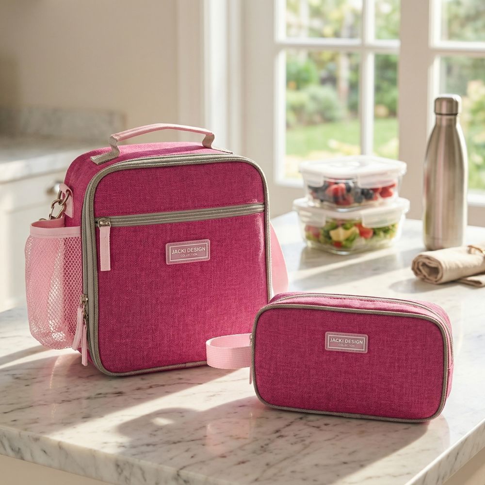 Kit Fitness - melhor custo benefício Escola e Passeio| Bolsa termica + Necessaire |Jacki Design
