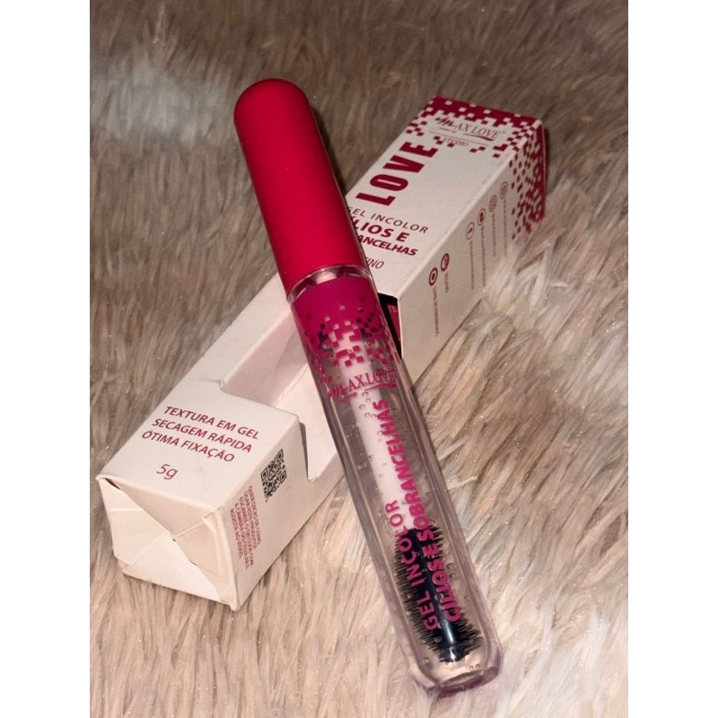 Gel Incolor Sobrancelha e Cílios Max Love Fixador Brow Gel Efeito Lifting Longa Duração