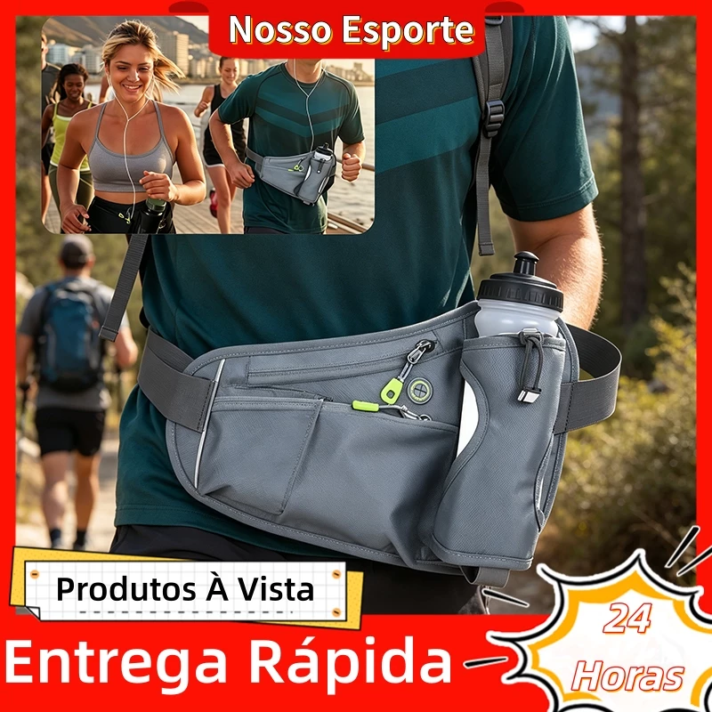 Pochete Esportiva para Corrida com Porta Celular e Porta Garrafa, Ideal para Caminhada e Ciclismo — imagem 1