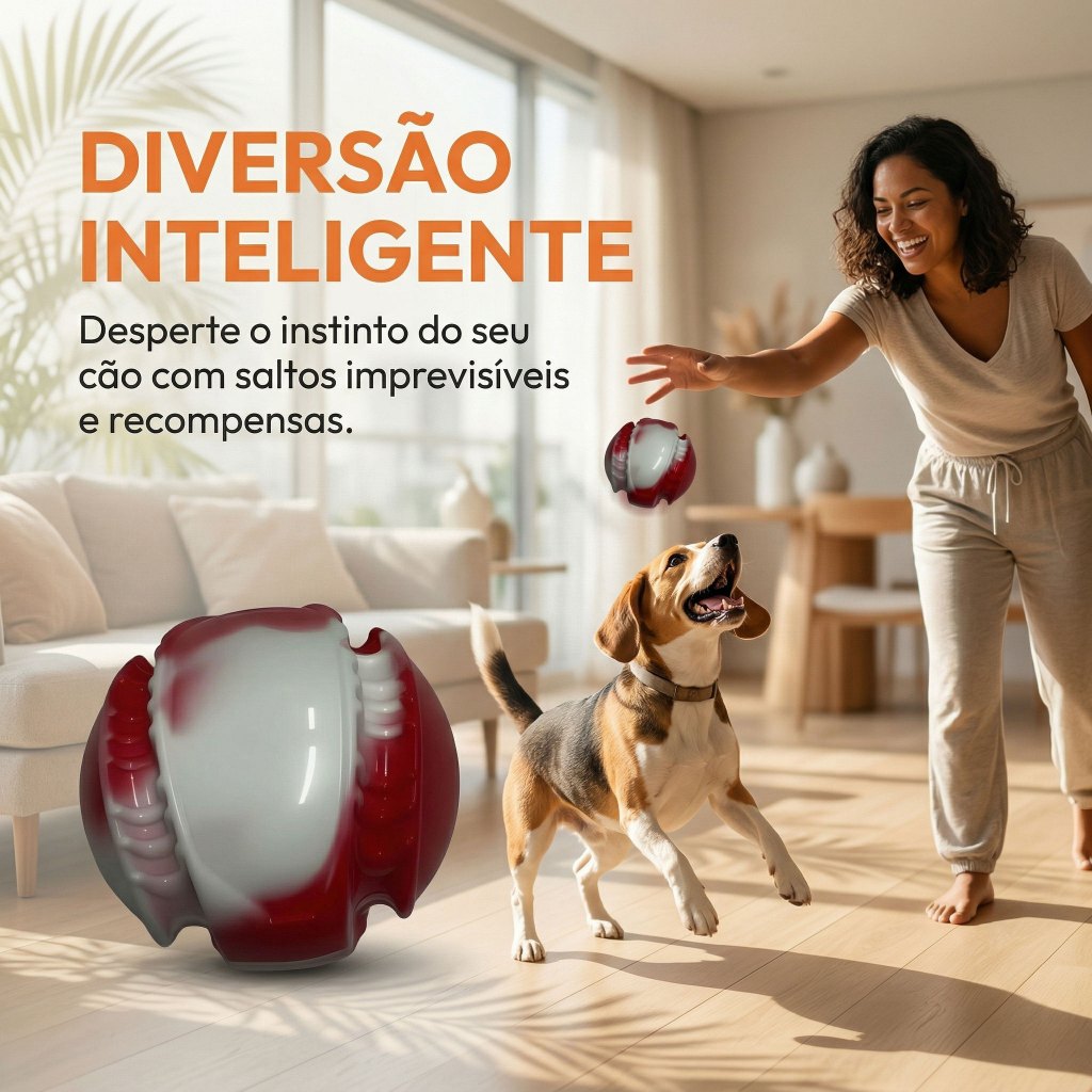 Bola Petisco Interativa | TPR Resistente | Esconde Petisco | Limpa Dentes | Cães Pequeno e Médio
