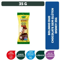 Bolinho Duo Chocolate Sem Glúten Toy Story Disney 35 g