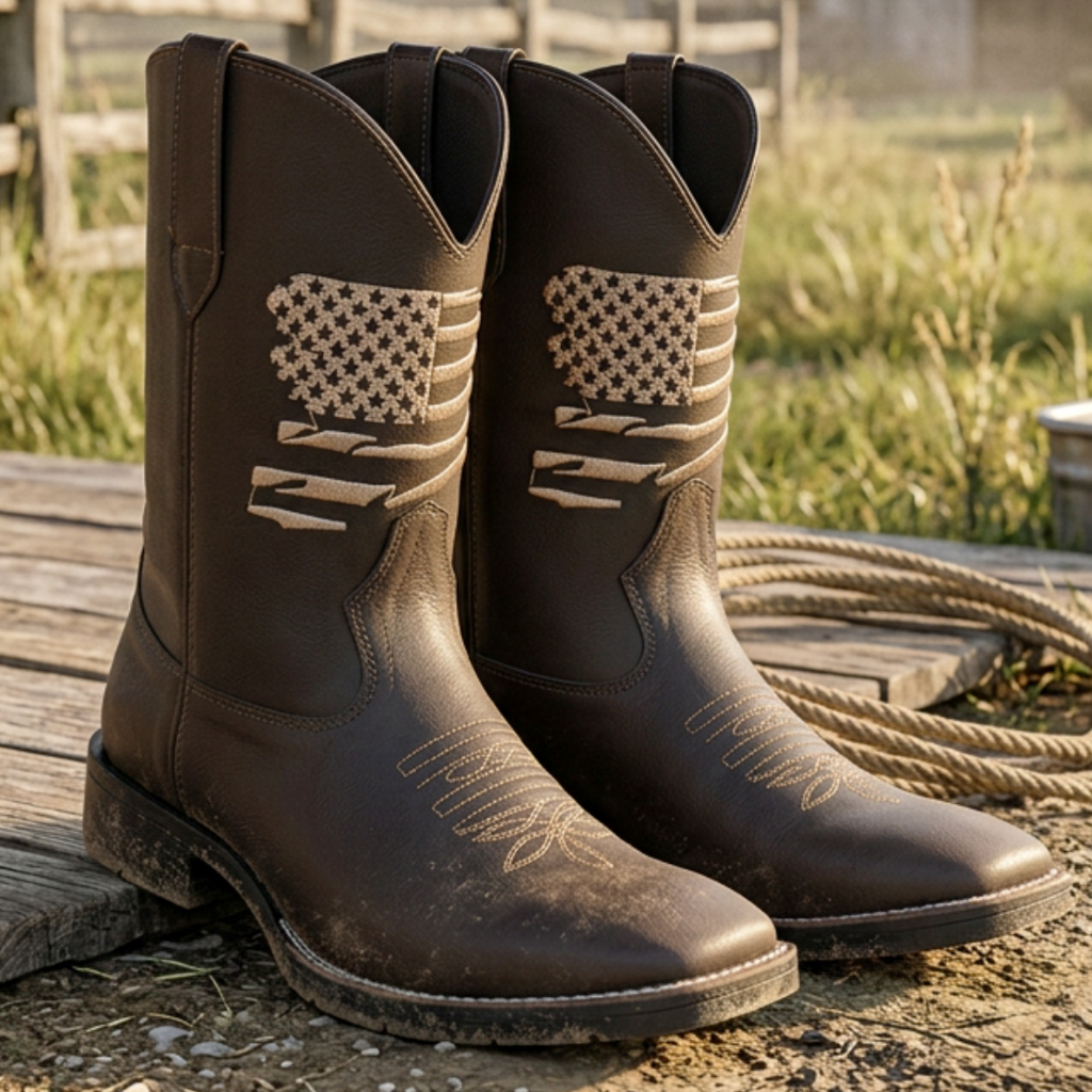 Bota Texana Masculina Botina Usa Otima Qualidade Festa do Peão em Oferta na Shopee