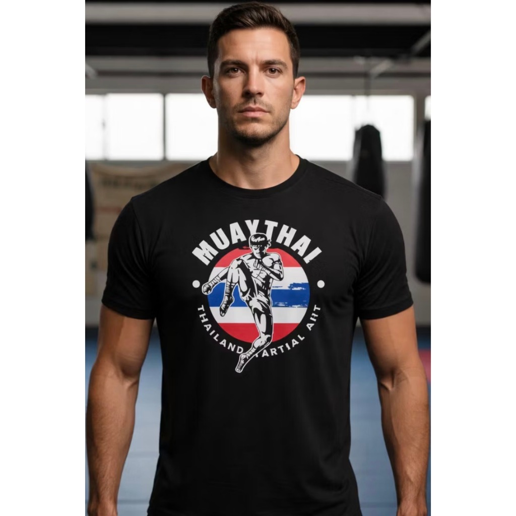 Camiseta Masculina Muay Thai Dry Fit Camisa Treino Luta MMA Academia Performance Premium Confortável Leve Respiravel