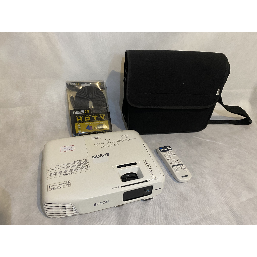 Projetor Epson S24+ Completo HDMI 5m + Suporte + Controle | Projetor para Igreja Sala Aula Empresa