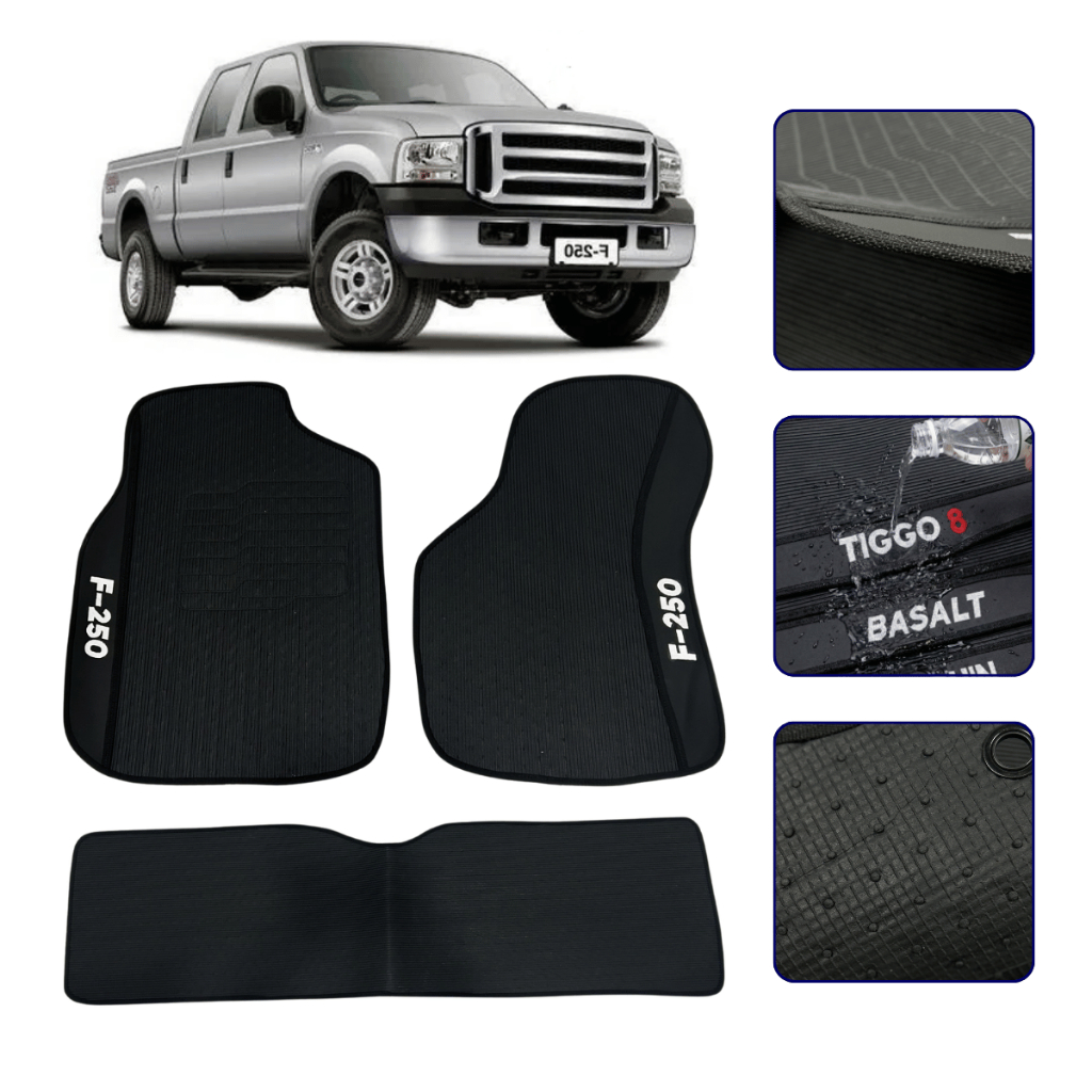 Tapete Emborrachado Para F-250 Jogo Automotivo 2003 2004 2005 2006 a 2011 Borrac