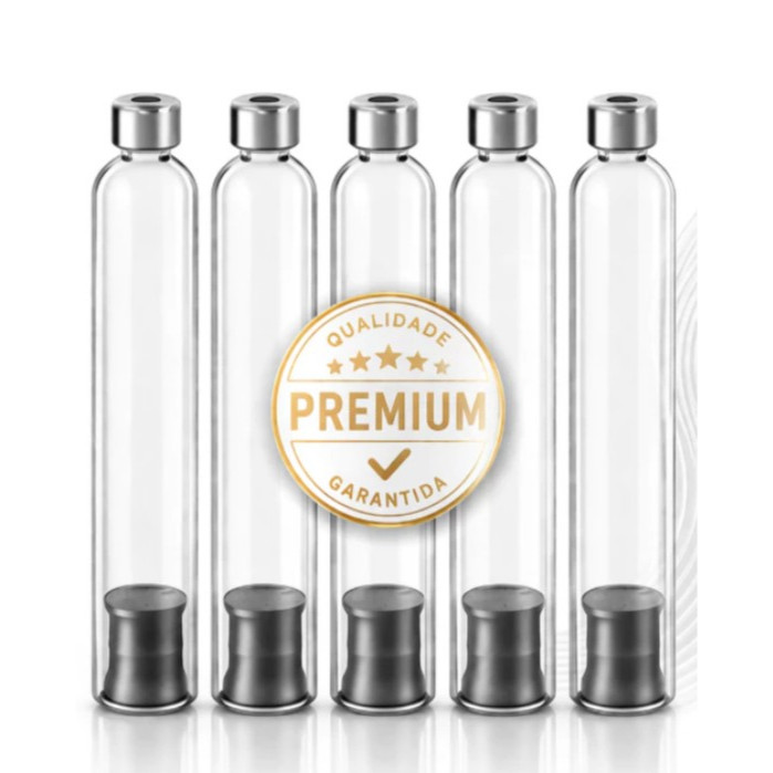 kit 5 unidades cartucho para caneta insulina vial estéril 3ml