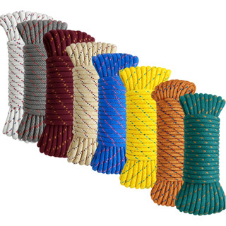 Corda Varal Poliéster 4mm x 30m 10mm 5mm Resistente para Cargas Camping Artesanato – Várias Cores