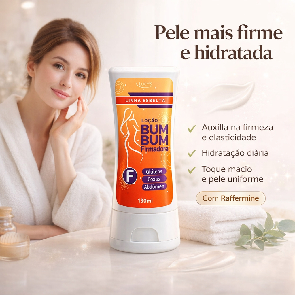 Bumbum Loção Firmadora Auxilia na Firmeza e Diminui a Flacidez do Bumbum Glúteos Durinhos 130 ml