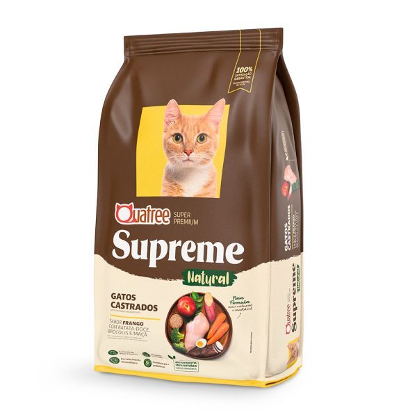 Ração Quatree Supreme Gatos -Pacote 1kg Kit com 3 pacotes
