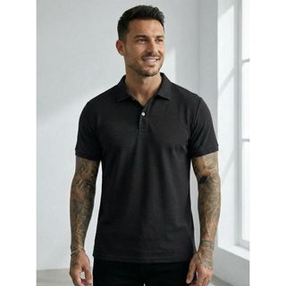 Camisa POLO Masculino Básica de Verão com Gola Clássica e Manga Curta Confortável e Respirável