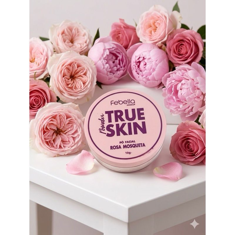 Pó solto Facial Febella True Skin Rosa mosqueta