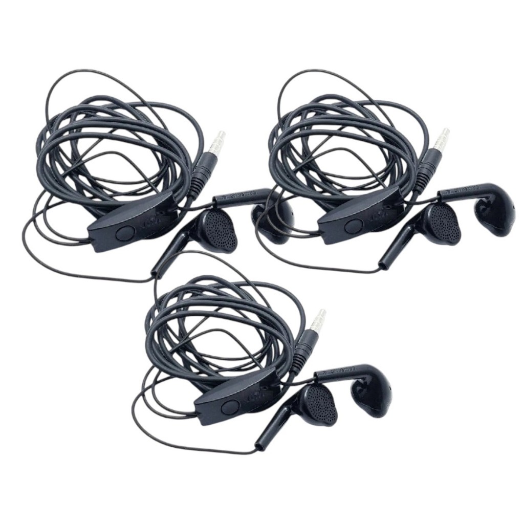 Kit 3 Fones De Ouvido Com Microfone Fio compativel com samsung Motorola e outros