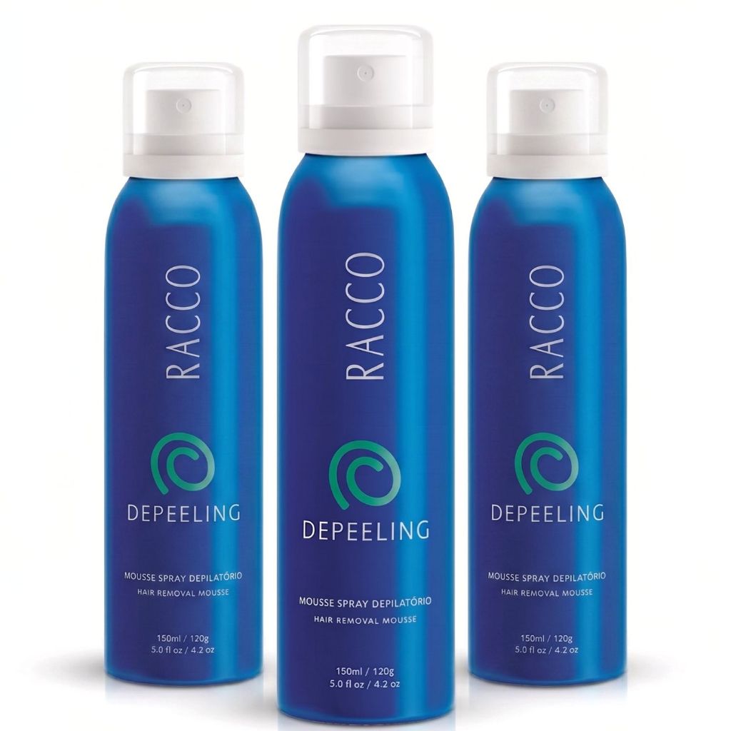 Kit 3 Creme Depilatório Mousse Depeeling Spray Depilação
