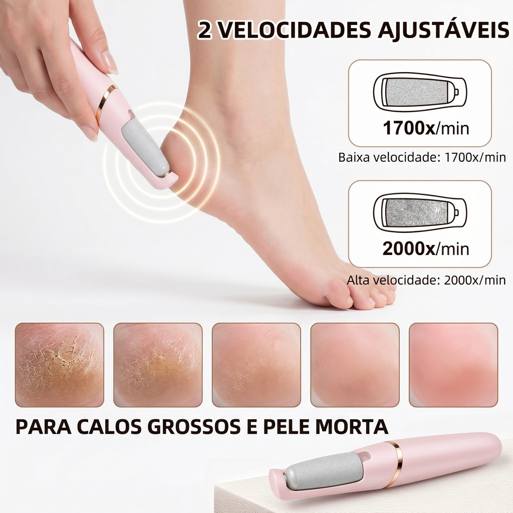 Lixa Elétrica Pés Removedor Calos Lixador Esfoliadora Aparelho Portátil Recarregável Portátil Pedicure Podólogo