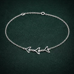 Pulseira Feminina Cauda de Sereia Prata 925 Leve e Elegante