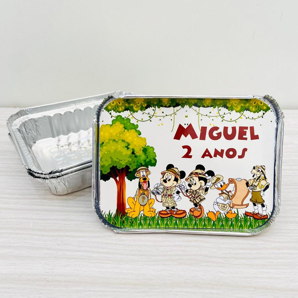 MARMITA PERSONALIZADA MICKEY SAFARI / LEMBRANCINHA DE FESTA / ANIVERSÁRIO MICKEY SAFARI