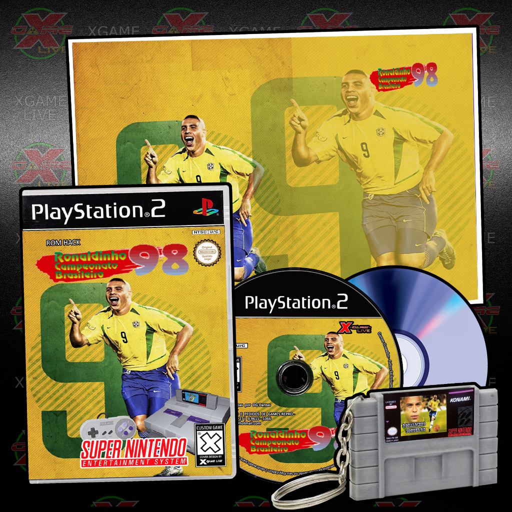 Ronaldinho 98 - Soccer SNES + POStER - Repro Patch Ps2 / Play 2 By XGAMELIVE