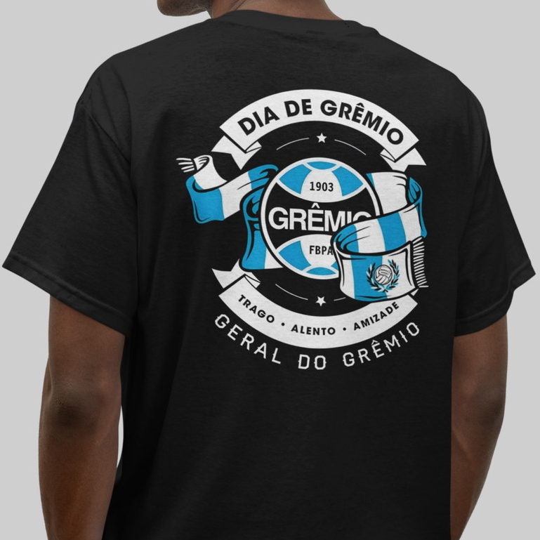 Camiseta Dia De Gremio Futebol TIme Fã Torcedor Infantil e Adulto  100% Algodão