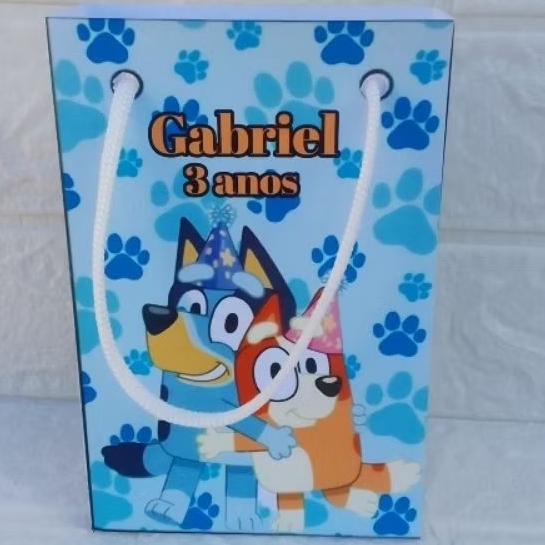 Sacolinhas Personalizadas Bluey| Lembrancinhas Surpresa |Festa Infantil
