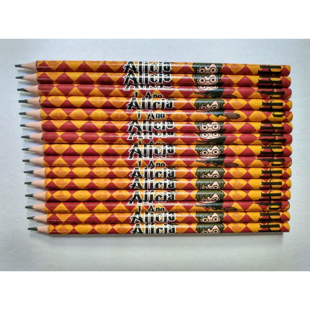 Kit Lápis Personalizado Harry Potter Baby Lembrancinha Aniversário Festa Infantil 20/30/40/50/100 unidades