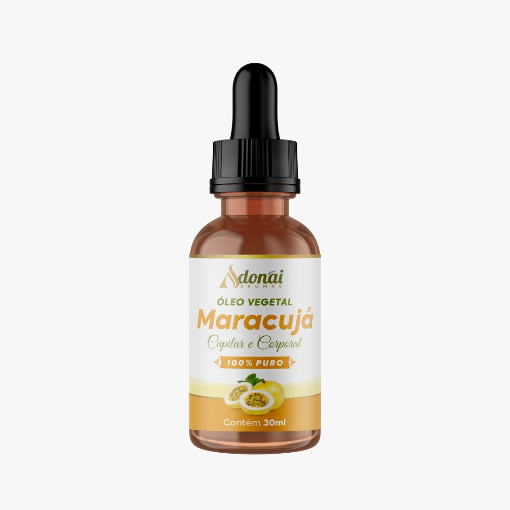 Óleo Vegetal Maracuja 30ml Óleo Para Corpo e Cabelos Hidratante Adonai