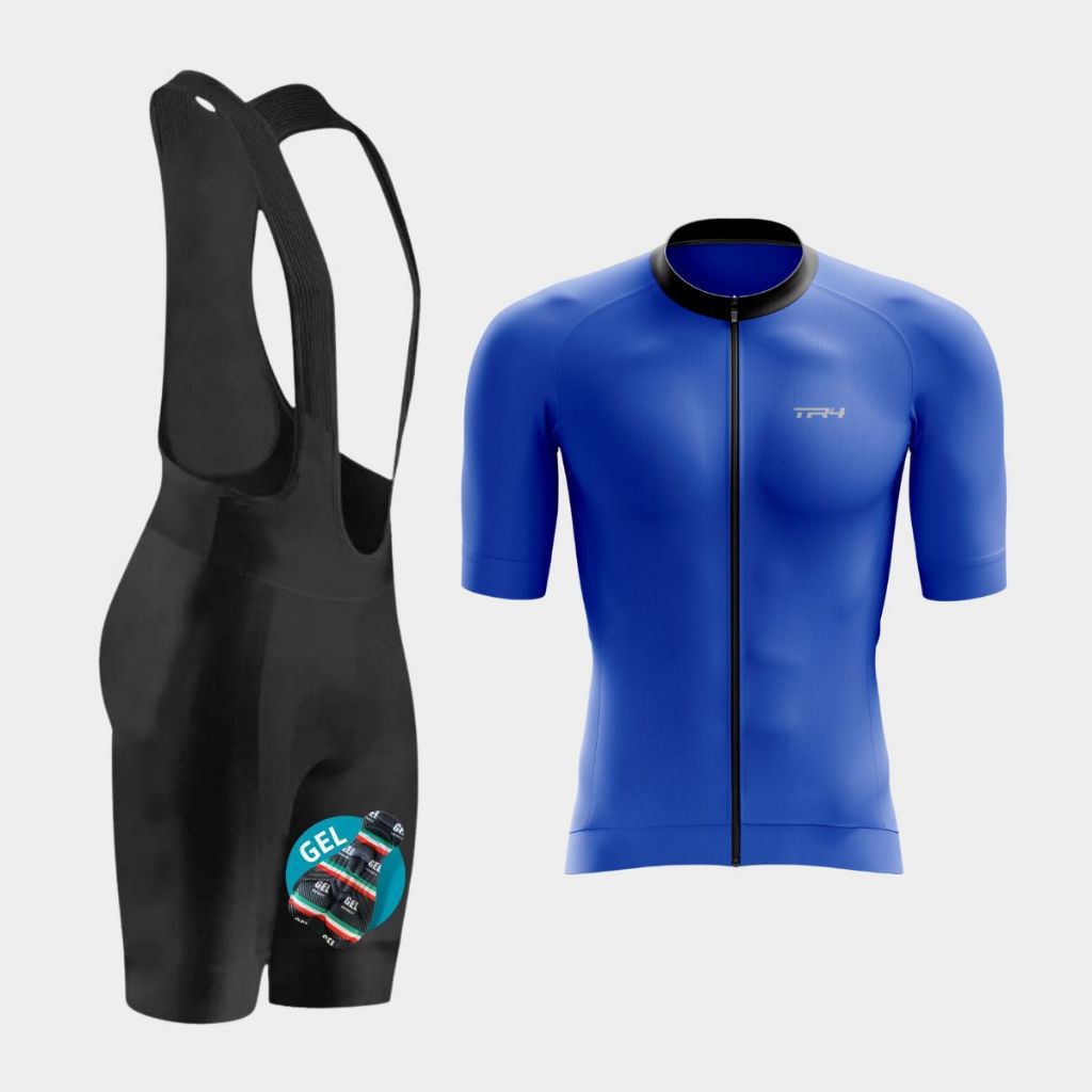 Conjunto Masculino Ciclismo Camisa Camiseta Premium Bretelle Forro Gel Bike Mtb Speed