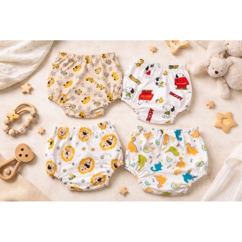 Kit 4 Calcinha / Cueca para Desfralde de Bebê e Crianças Treinamento Infantil Fralda Ecológica